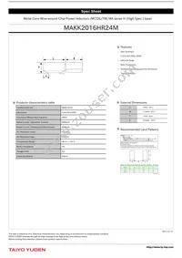 MAKK2016HR24M Datasheet Cover