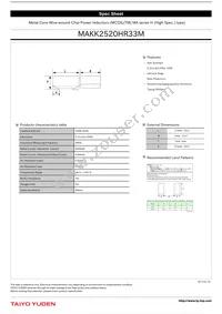 MAKK2520HR33M Datasheet Cover