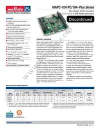MAPC-104-C Datasheet Cover