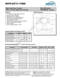 MAPR-002731-115M00 Datasheet Cover