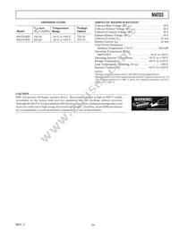 MAT03FHZ Datasheet Page 3