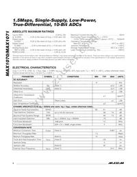 MAX1070CTC+T Datasheet Page 2