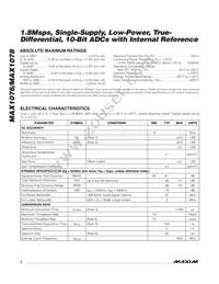 MAX1078CTC+T Datasheet Page 2