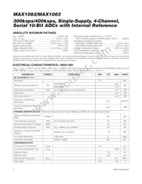 MAX1082ACUE+T Datasheet Page 2