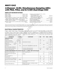 MAX11043ATL+T Datasheet Page 2