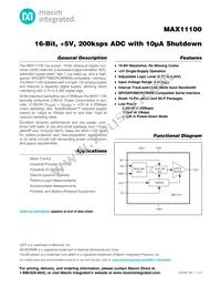 MAX11100EWC+ Datasheet Cover