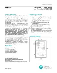 MAX11108AVB+T Datasheet Cover