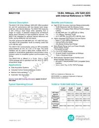 MAX11156ETC+ Datasheet Cover