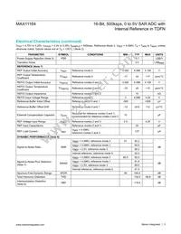 MAX11164ETC+T Datasheet Page 3