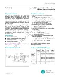 MAX11165ETC+T Datasheet Cover