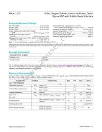 MAX11212BEUB+ Datasheet Page 2