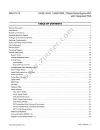 MAX11214EUG+T Datasheet Page 2