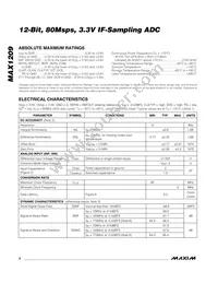MAX1209ETL+G3U Datasheet Page 2