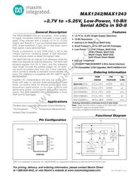 MAX1242BESA/V+T Datasheet Cover