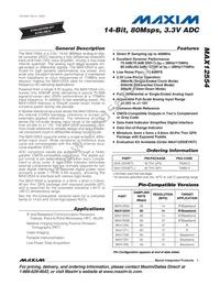 MAX12554ETL+D Datasheet Cover