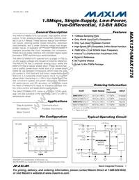 MAX1275BCTC+T Datasheet Cover