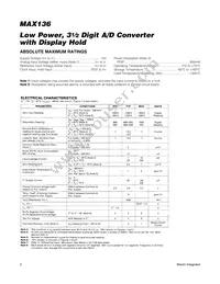 MAX136CMH+T Datasheet Page 2