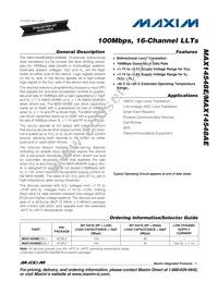 MAX14548EEWL+T Datasheet Cover