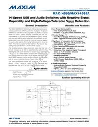 MAX14585AEVB+T Datasheet Cover