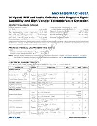 MAX14585AEVB+T Datasheet Page 2