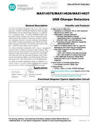 MAX14637EVB+ Datasheet Cover