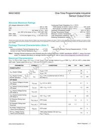 MAX14832ETB+T Datasheet Page 2