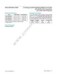 MAX14854GWE+T Datasheet Page 21