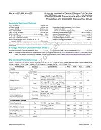 MAX14859GWE+ Datasheet Page 2