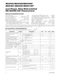 MAX1487CSA+TG068 Datasheet Page 2