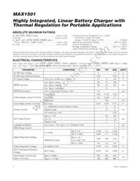 MAX1501ETE/V+T Datasheet Page 2