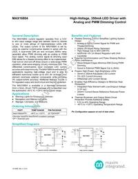 MAX16804ATP+T Datasheet Cover