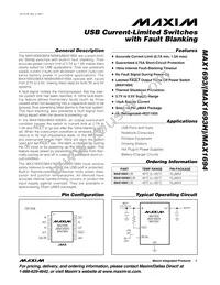 MAX1694EUB Datasheet Cover