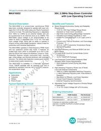 MAX16952AUE+ Datasheet Cover