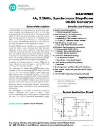 MAX16962SAUEA/V+ Datasheet Cover