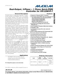 MAX17039GTN+T Datasheet Cover