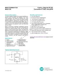 MAX1722ELT+ Datasheet Cover