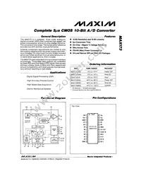 MAX173CWG Datasheet Cover