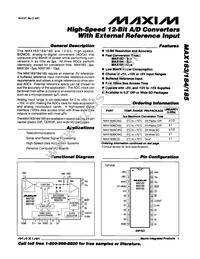 MAX184BC/D Datasheet Cover