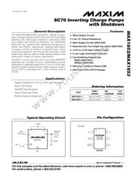 MAX1853EXT Datasheet Cover