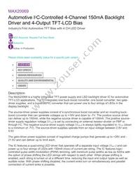 MAX20069GTLA/V+ Datasheet Cover