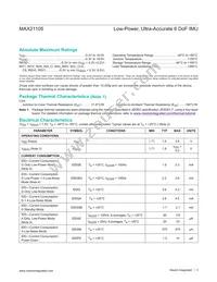 MAX21105ELE+T Datasheet Page 3