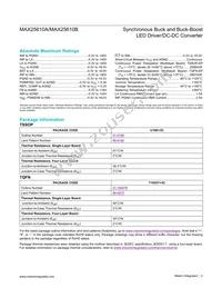 MAX25610BAUE/V+ Datasheet Page 2