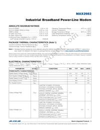 MAX2982GCD/V+T Datasheet Page 3