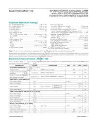 MAX3110ECWI+TG36 Datasheet Page 2