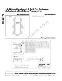 MAX3170CAI+TG52 Datasheet Page 16