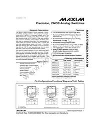 MAX317ESA+T Datasheet Cover