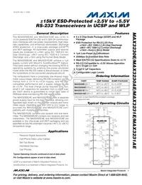 MAX3231AEEWV+T Datasheet Cover