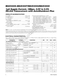MAX3245EWI+ Datasheet Page 2