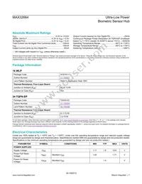 MAX32664GWEA+ Datasheet Page 7