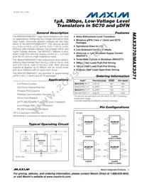 MAX3370ELT+ Datasheet Cover